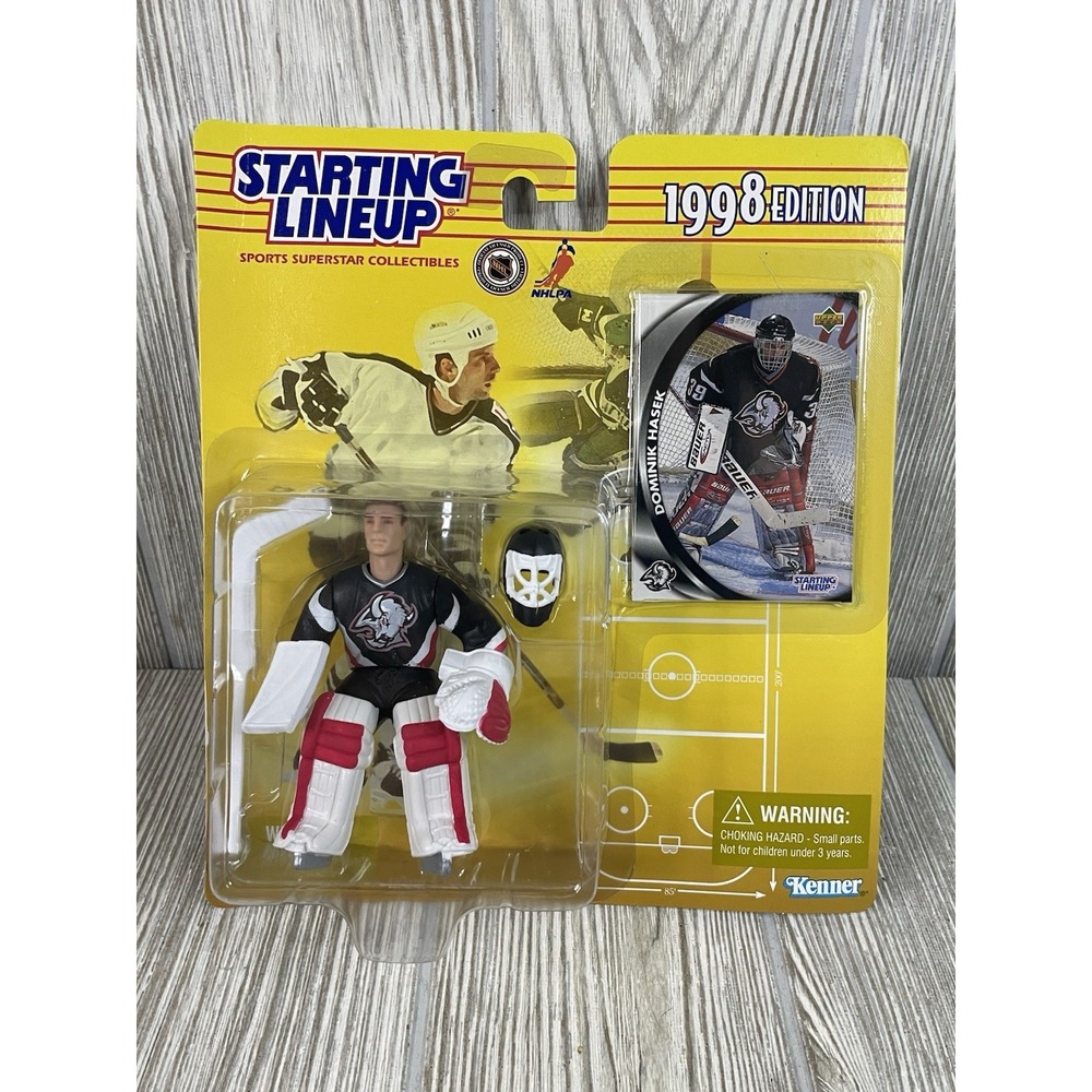 Kenner Starting Lineup 1998 Dominik Hasek Buffalo Sabres NHL Action Figure Card
